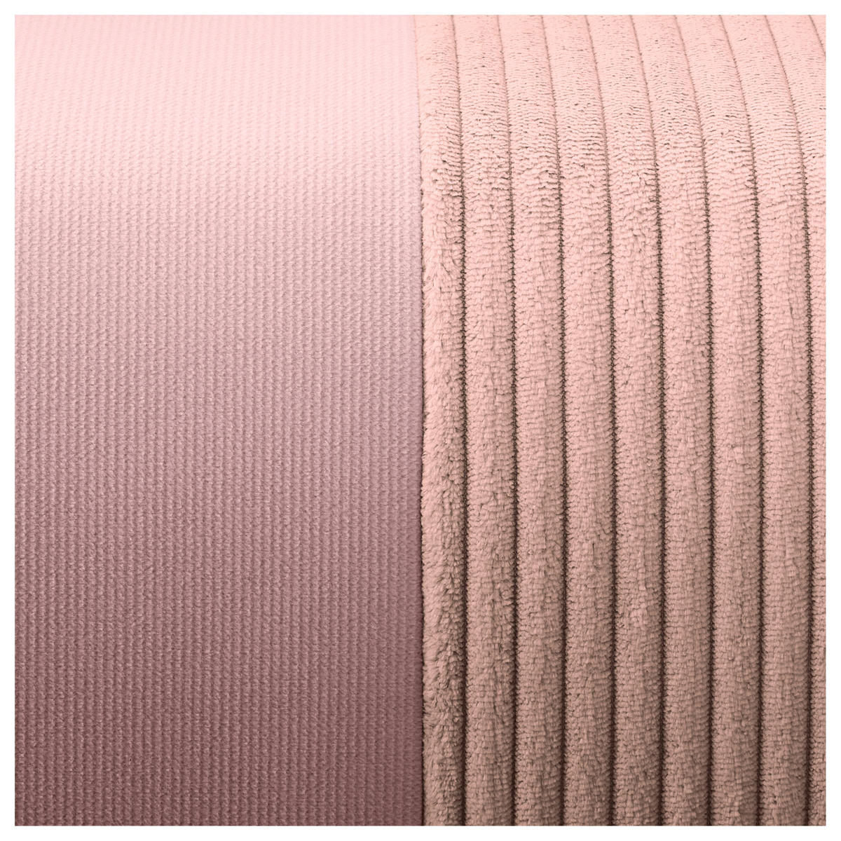 SCHLAFSOFA in Cord, Velours Rosa  - Buchefarben/Creme, Konventionell, Holz/Textil (191/92/89cm) - MID.YOU