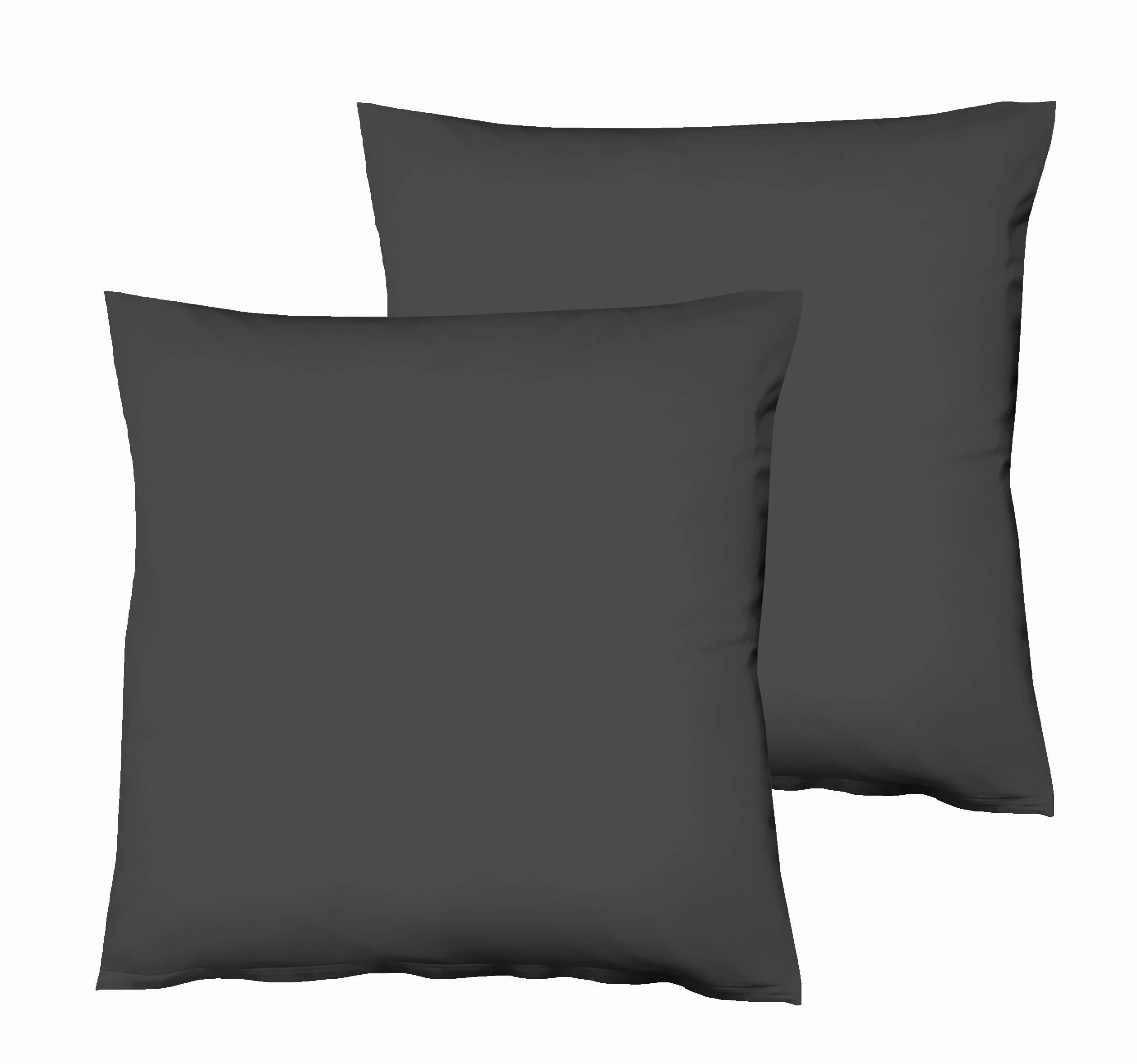 KISSENHÜLLEN-SET 40/40 cm  - Anthrazit, Basics, Textil (40/40cm) - Fleuresse