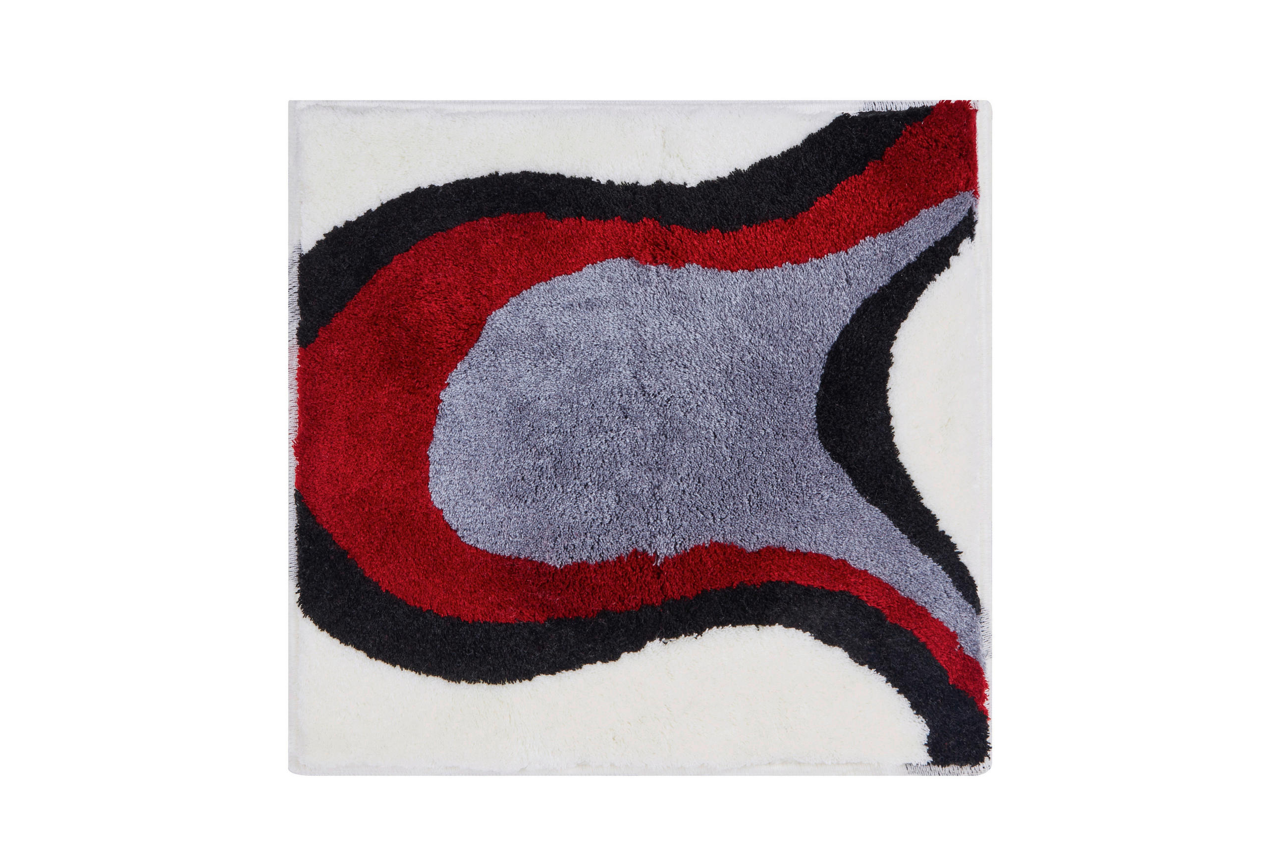 BIDET-VORLEGER Rot, Weiß 60/60 cm  - Rot/Weiß, Basics, Kunststoff/Textil (60/60cm) - Grund