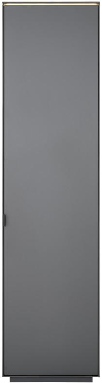 GARDEROBENSCHRANK  in 50/200/40 cm  - Anthrazit/Schwarz, Design, Holzwerkstoff/Metall (50/200/40cm) - Dieter Knoll