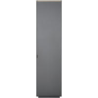 GARDEROBENSCHRANK  in 50/200/40 cm  - Anthrazit/Schwarz, Design, Holzwerkstoff/Metall (50/200/40cm) - Dieter Knoll