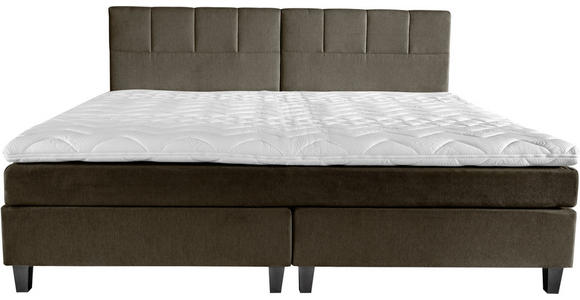 BOXSPRINGBETT 240/200 cm  in Dunkelbraun  - Wengefarben/Dunkelbraun, Trend, Holz/Textil (240/200cm) - Esposa