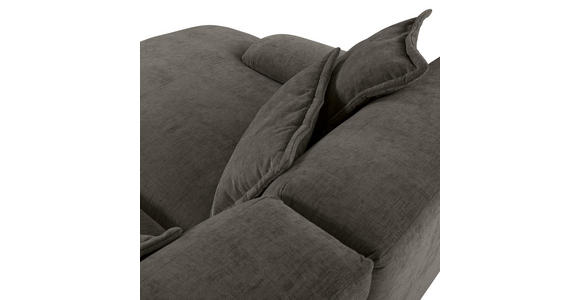ECKSOFA Dunkelgrau Flachgewebe Rückenkissen, Nierenkissen, Rücken echt  - Dunkelgrau/Schwarz, KONVENTIONELL, Kunststoff/Textil (174/274cm) - Carryhome