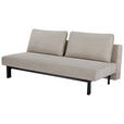 SCHLAFSOFA Cord Beige  - Beige/Schwarz, Design, Textil/Metall (191/92/99cm) - Carryhome