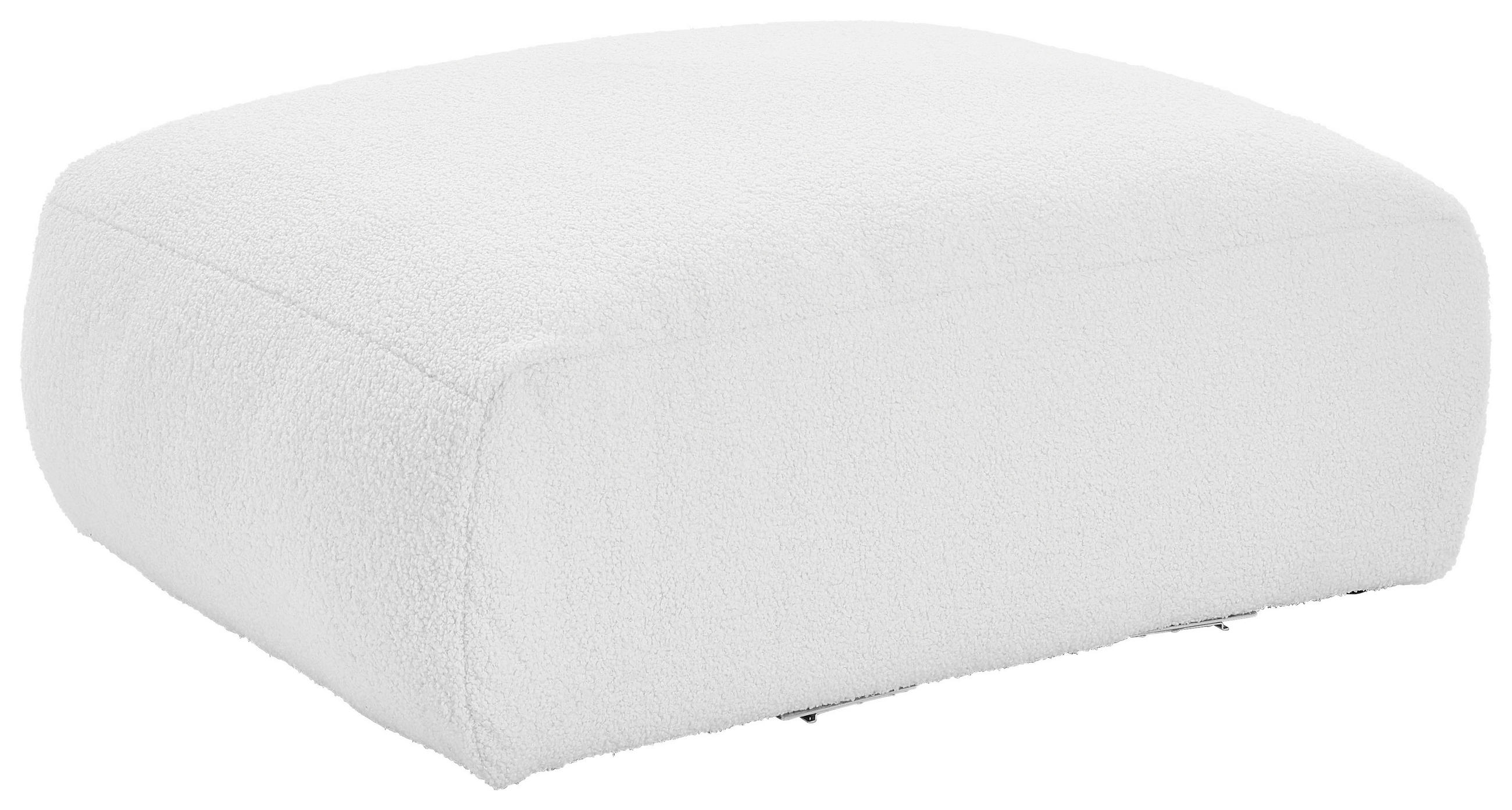 SOFAELEMENT BLOOM Flachgewebe, Teddystoff Weiß  - Weiß, Trend, Textil (82/45/122cm) - Livetastic