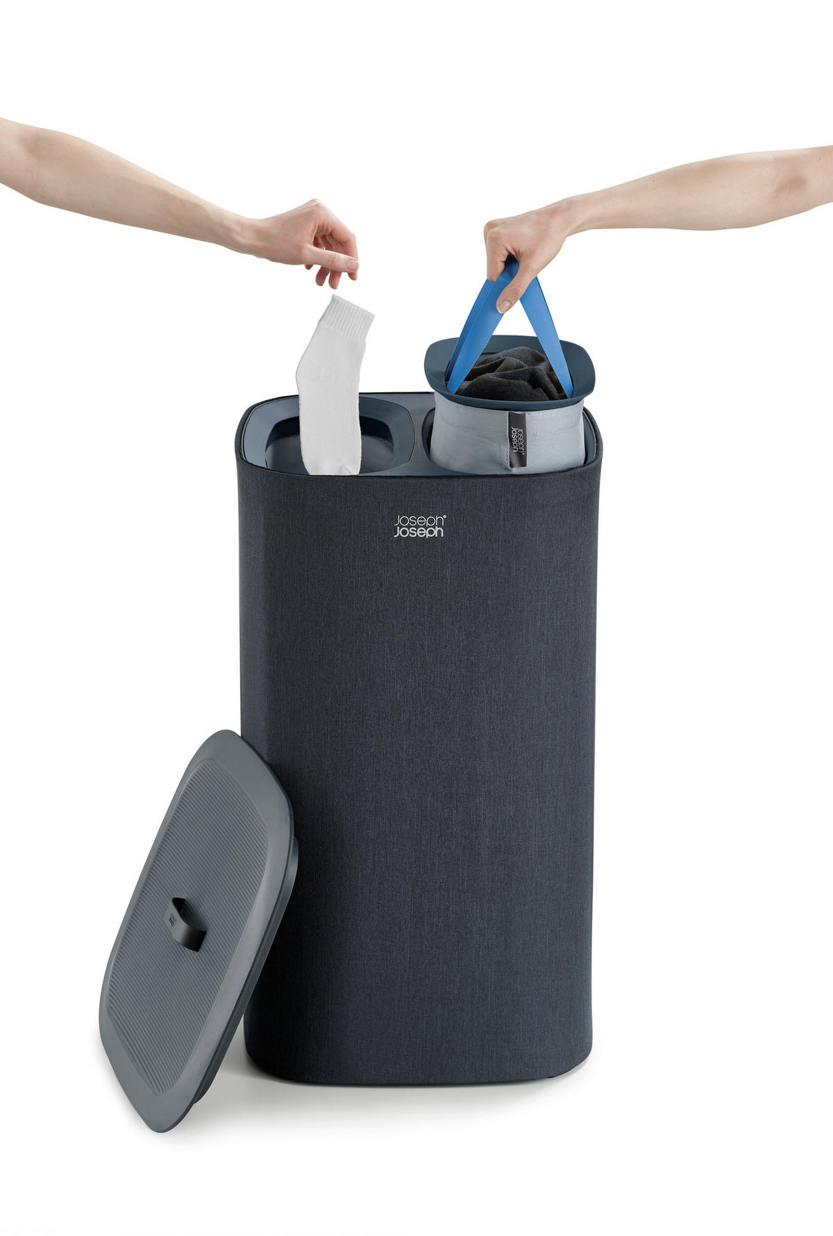 KOŠARA ZA PERILO - črna, Basics, tekstil (39,5/71/39,5cm) - Joseph Joseph