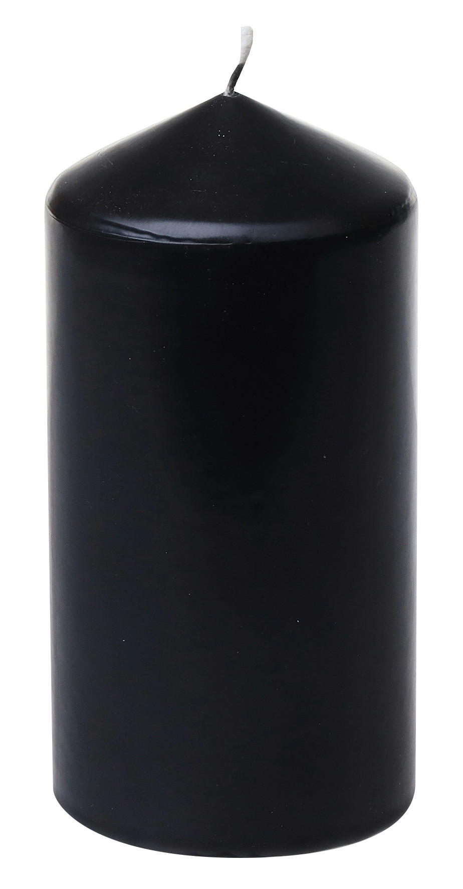STUMPENKERZE 7,7/15 cm  - Schwarz, Basics (7,7/15cm) - Steinhart