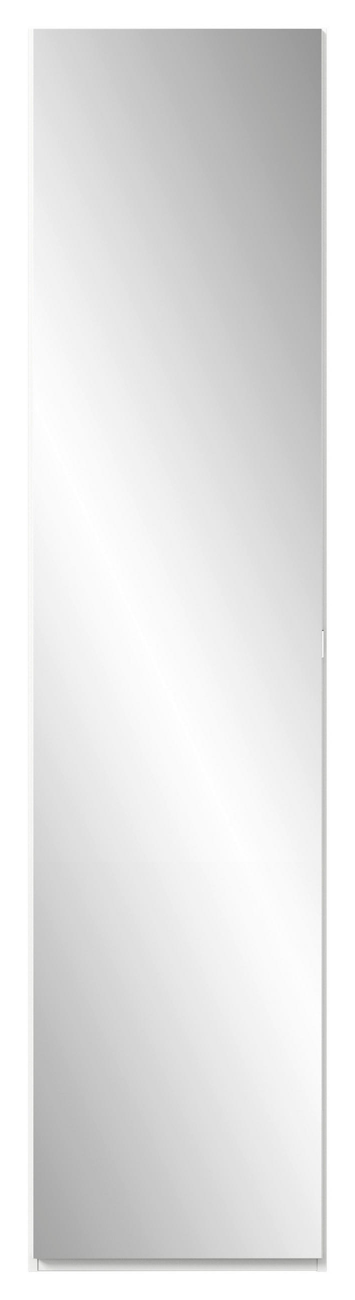 KLEIDERSCHRANK in Weiss  - Weiss/Edelstahlfarben, Design, Glas/Holzwerkstoff (51,3/213,6/59,3cm) - Cantus