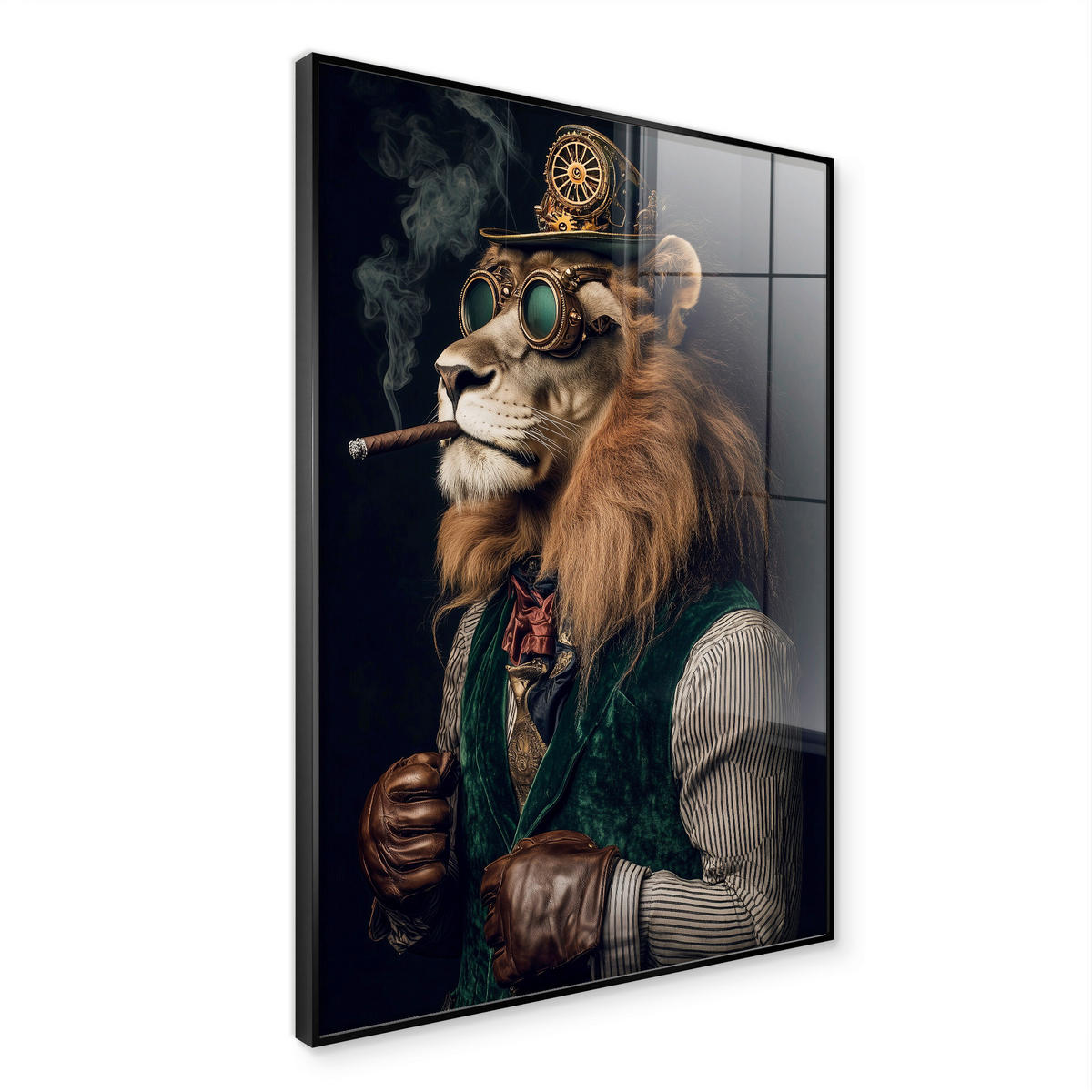 GLASBILD 80/120 cm  - Multicolor, Basics, Glas/Holz (80/120cm)