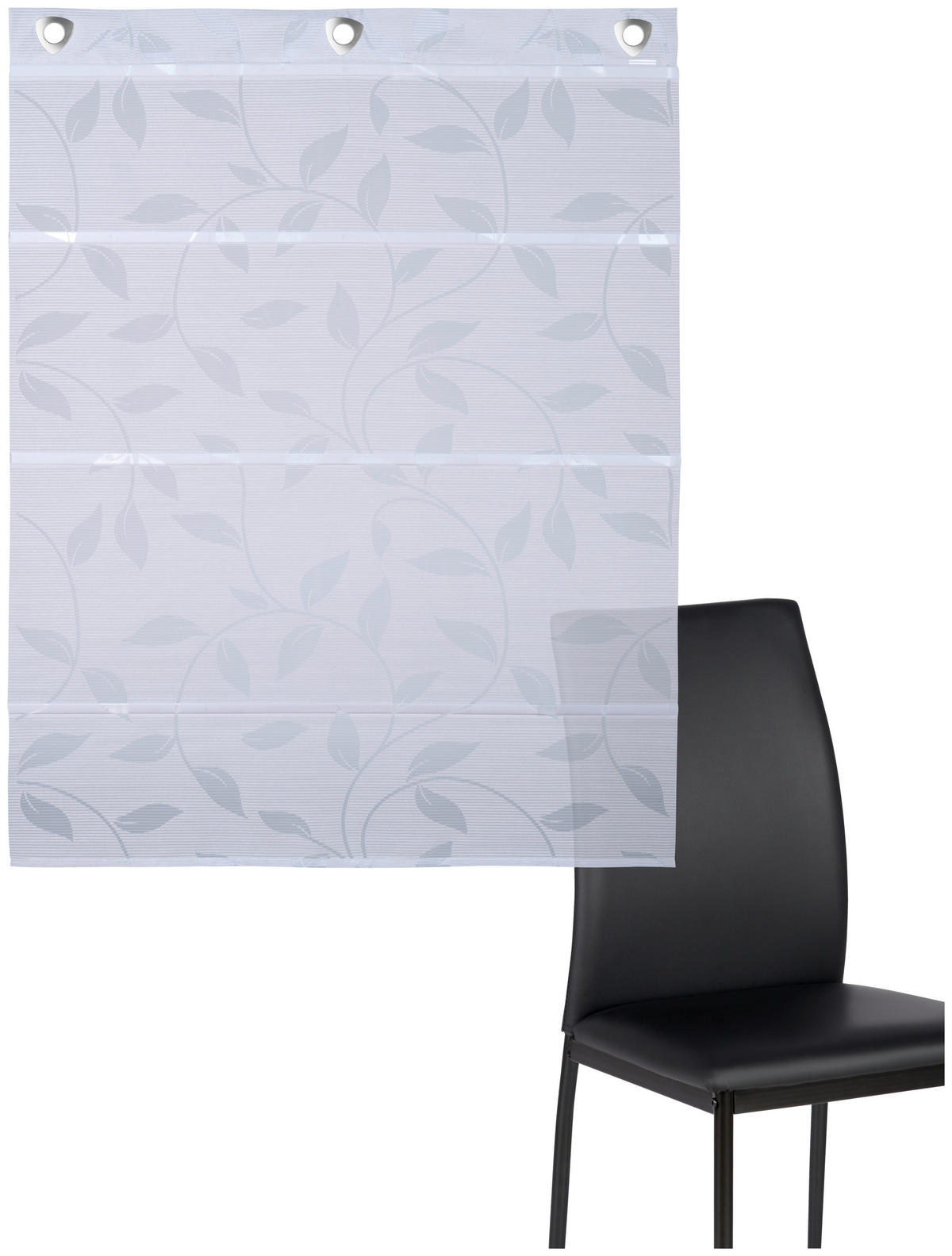 MAGNETROLLO  halbtransparent  100/130 cm    - Grau, Natur, Textil (100/130cm) - Novel