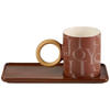 KAFFEEBECHER  350 ml   - Braun, LIFESTYLE, Keramik - Novel