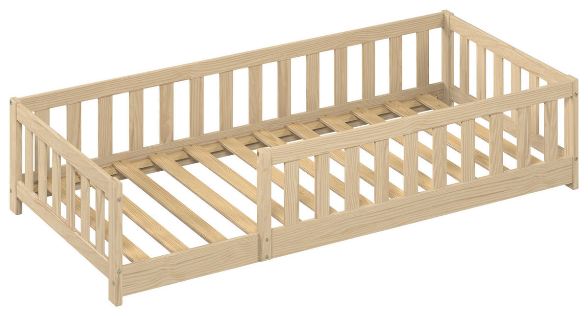 BODENBETT. 90/200 cm  in Naturfarben  - Naturfarben, MODERN, Holz/Holzwerkstoff (90/200cm) - P & B
