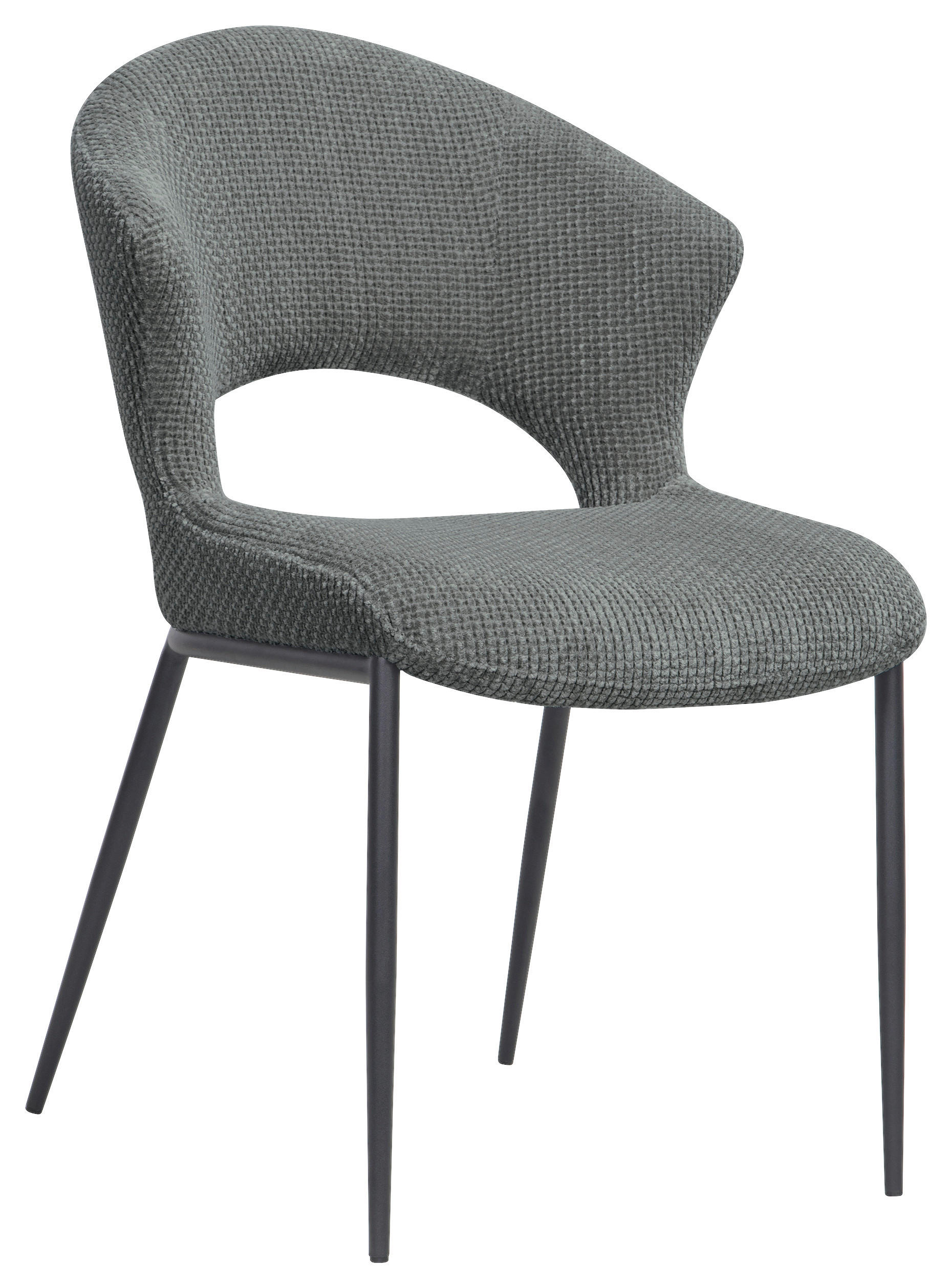 STUHL   Webstoff  Grün  - Schwarz/Grün, Design, Textil/Metall (56,5/83,5/63,5cm) - Stylife