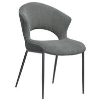 STUHL   Webstoff  Grün  - Schwarz/Grün, Design, Textil/Metall (56,5/83,5/63,5cm) - Stylife