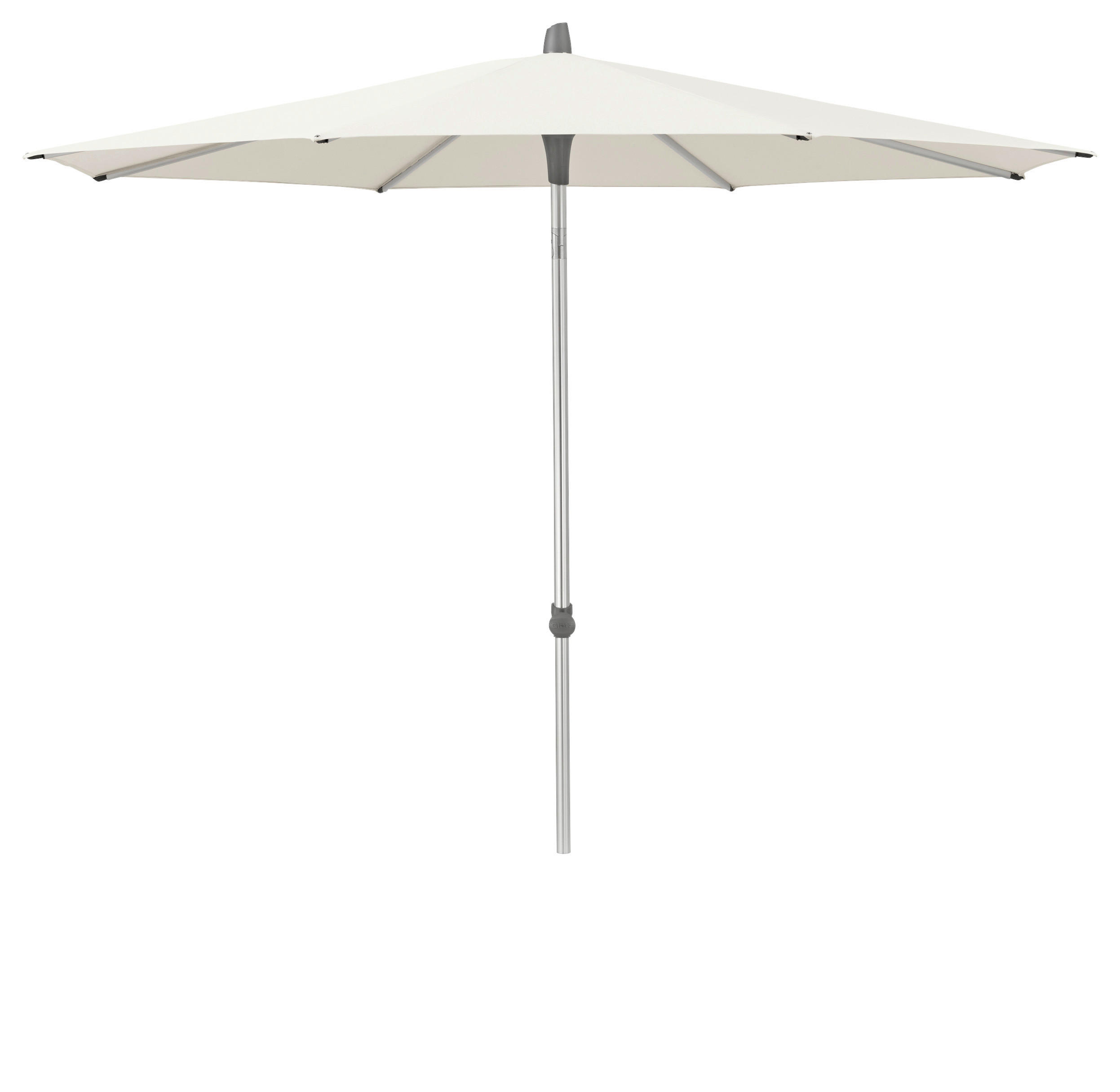 SONNENSCHIRM 200 cm Ecru  - Ecru/Silberfarben, MODERN, Textil/Metall (200/200cm) - Glatz