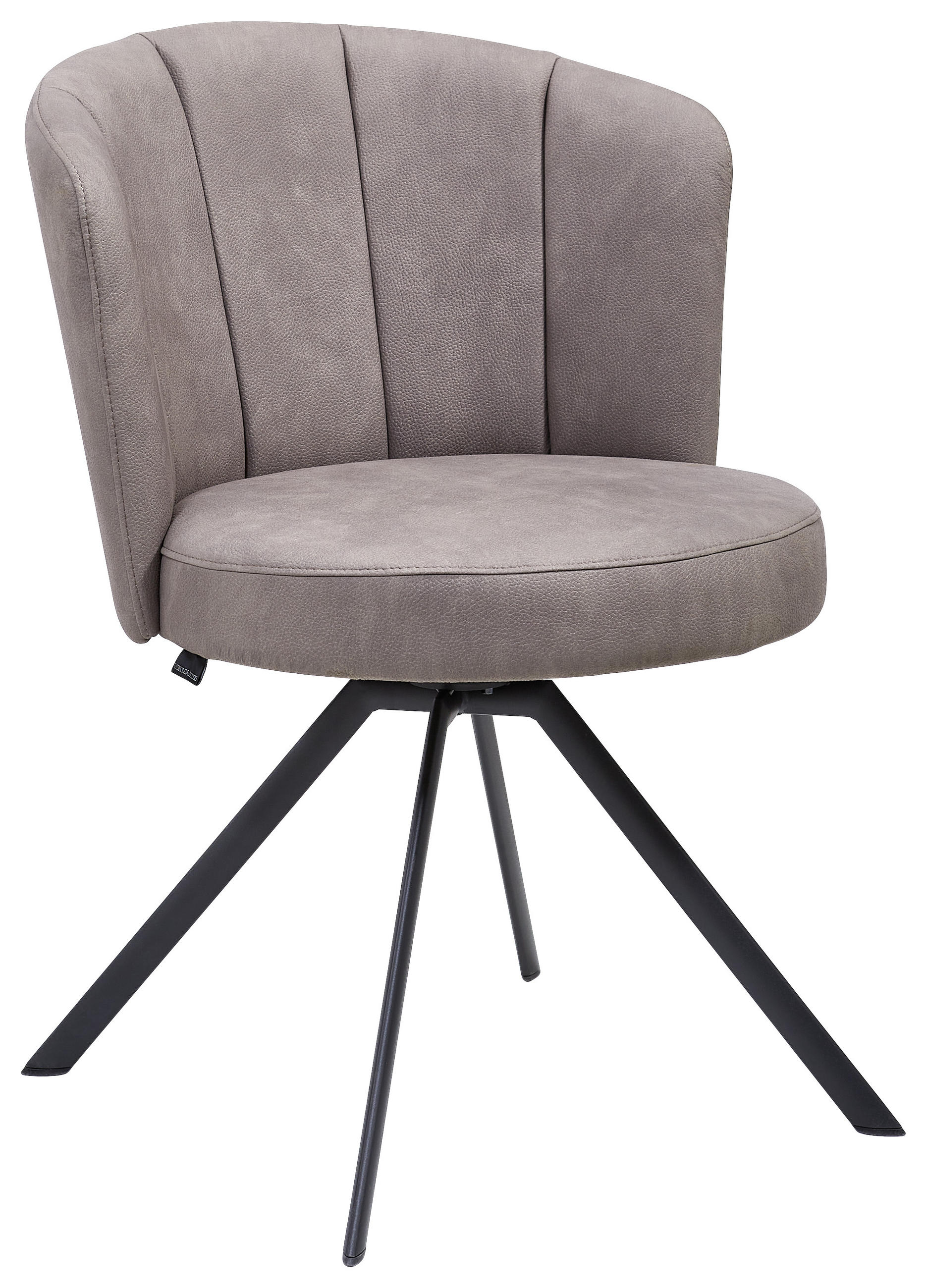 STUHL drehbar - Anthrazit/Grau, Design, Textil/Metall (62/83/64cm) - Venjakob