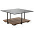 COUCHTISCH in Metall, Glas, Holzwerkstoff 85/85/41 cm - Schwarz/Braun, Design, Glas/Holzwerkstoff (85/85/41cm) - Moderano COUCHTISCH in Metall, Glas, Holzwerkstoff 85/85/41 cm - Schwarz/Braun, Design, Glas/Holzwerkstoff (85/85/41cm) - Moderano