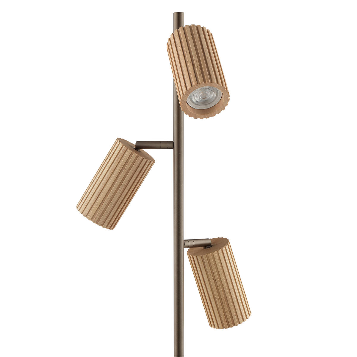 STEHLEUCHTE LAKEWOOD 36,8/155 cm  - Braun, Design, Holz/Metall (36,8/155cm)