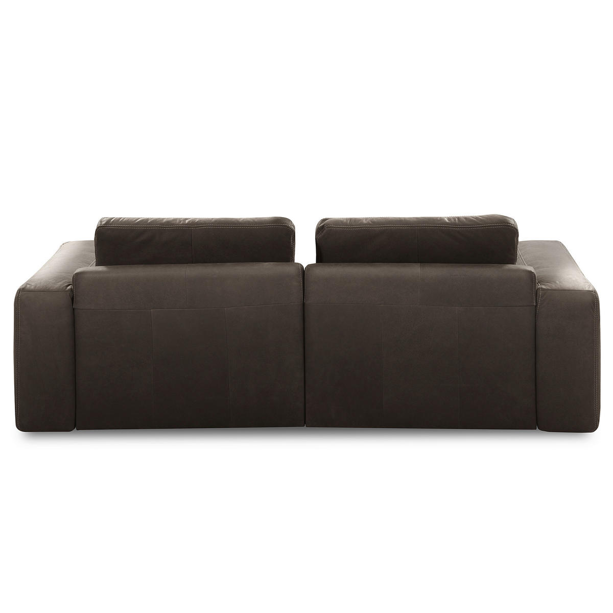 2-SITZER-SOFA  in Echtleder Fango   - Fango/Beige, Design, Leder/Kunststoff (240/85/123cm) - Livetastic