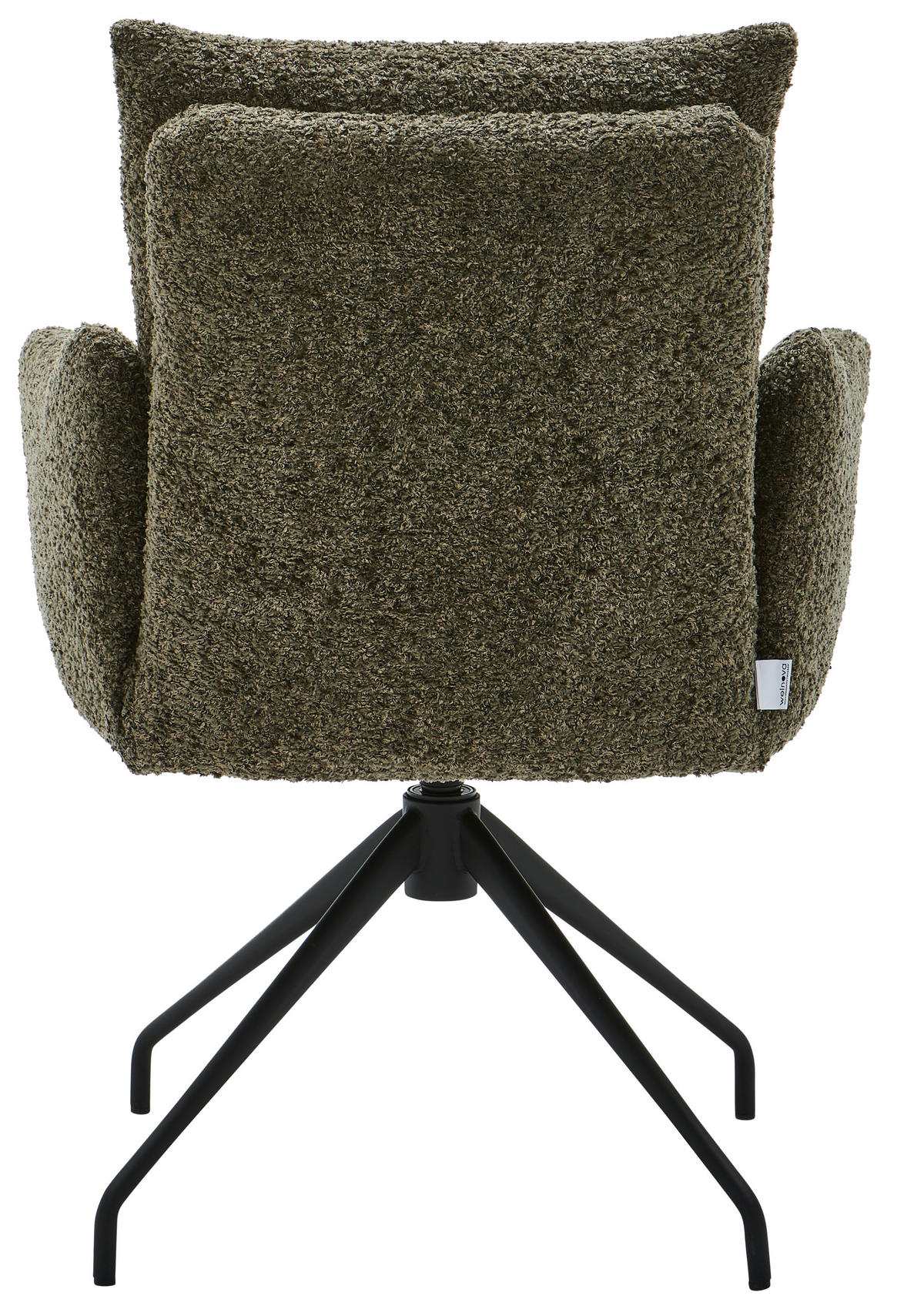ARMLEHNSTUHL  in Teddystoff  - Waldgrün/Schwarz, Design, Textil/Metall (62/86/68cm) - Welnova