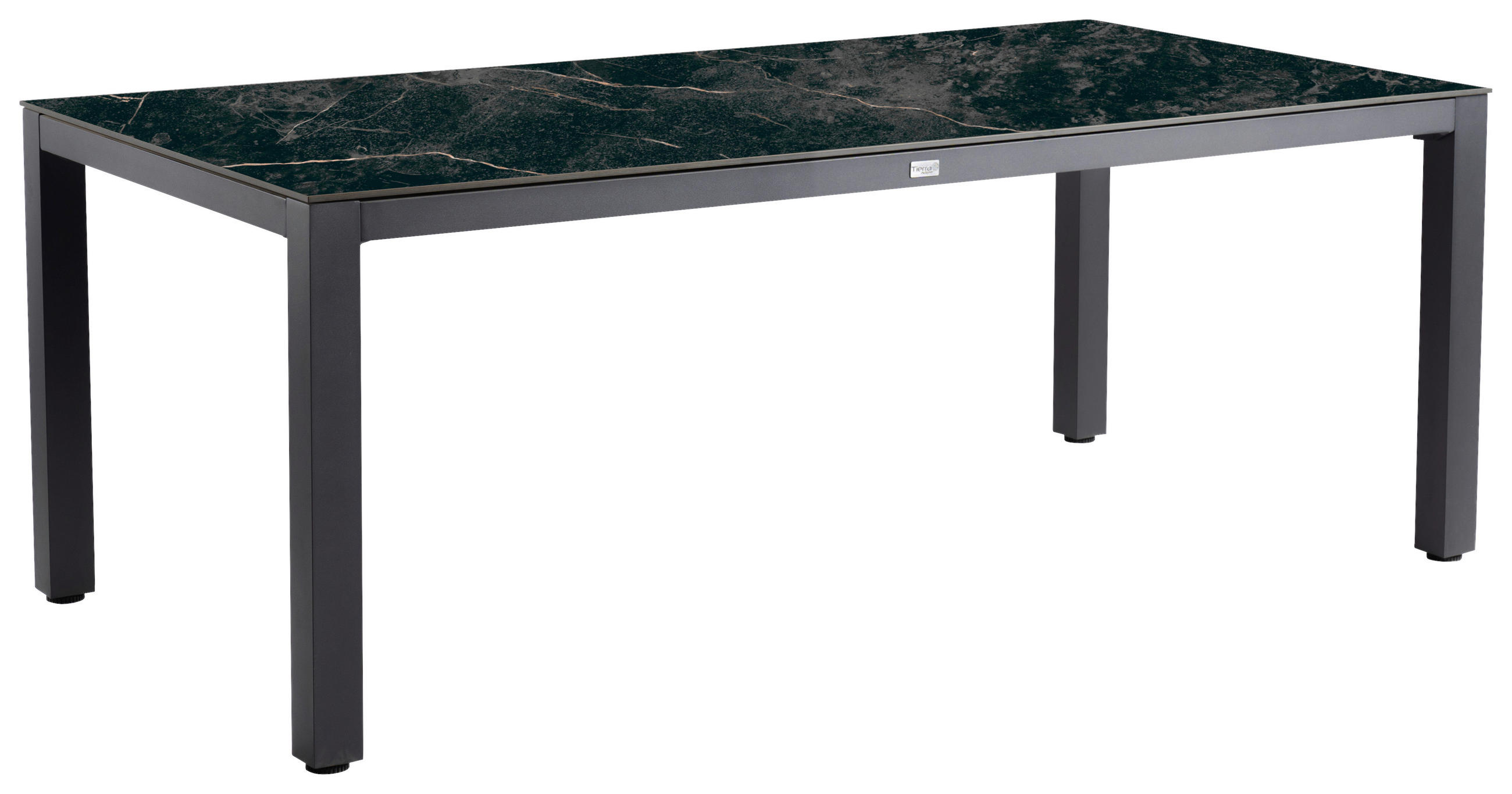 GARTENTISCH Metall, Kunststoff Schwarz quadratisch  - Schwarz, Basics, Kunststoff/Metall (220/100/74cm) - Tierra Outdoor
