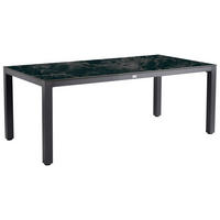 GARTENTISCH Metall, Kunststoff Schwarz quadratisch  - Schwarz, Basics, Kunststoff/Metall (220/100/74cm) - Tierra Outdoor