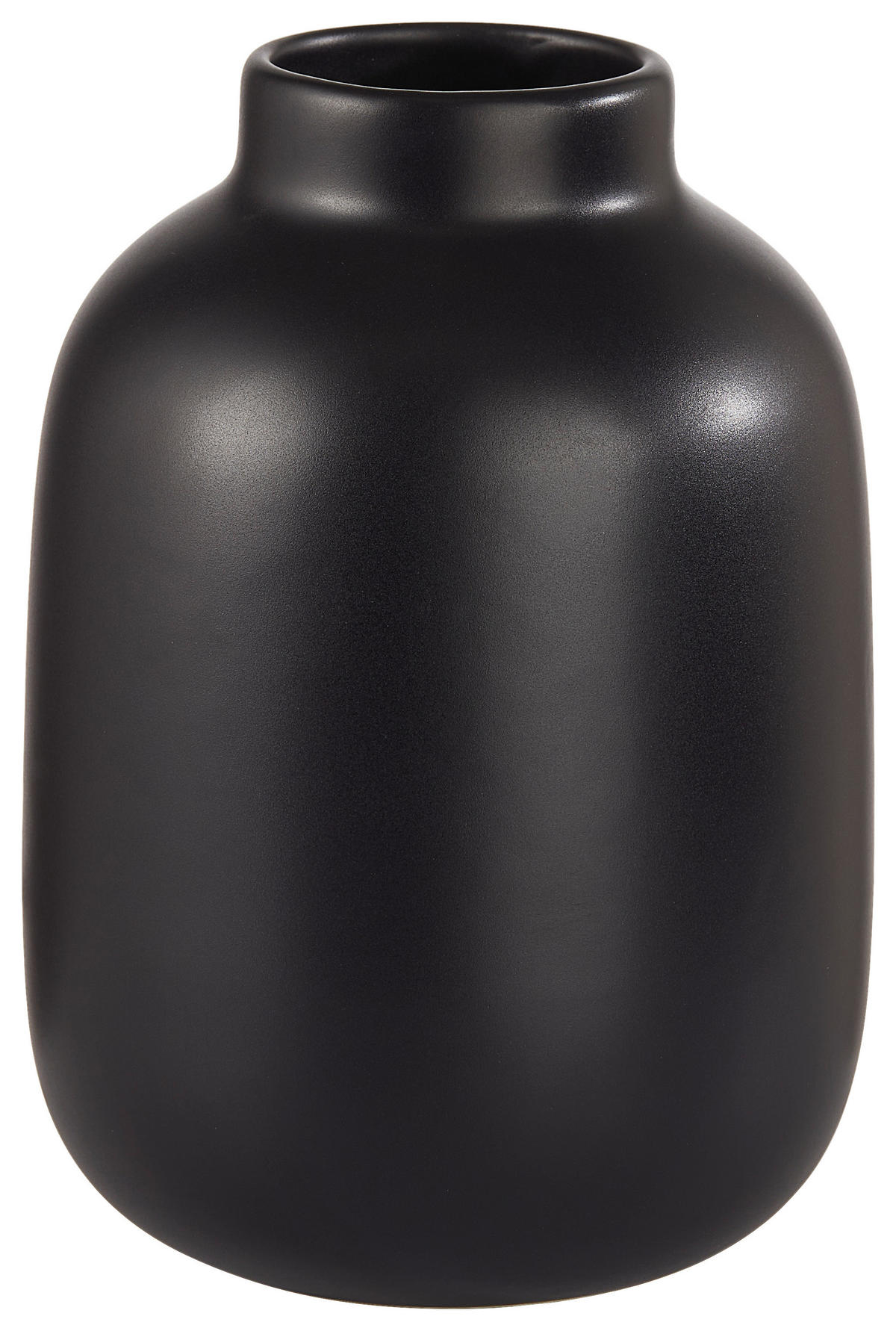 VASE 18 cm  - Schwarz, Basics, Keramik (14/18cm)