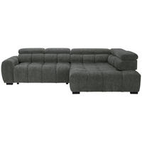ECKSOFA inkl. Funktionen Blau, Braun Webstoff  - Blau/Schwarz, MODERN, Kunststoff/Textil (297/205cm) - Welnova