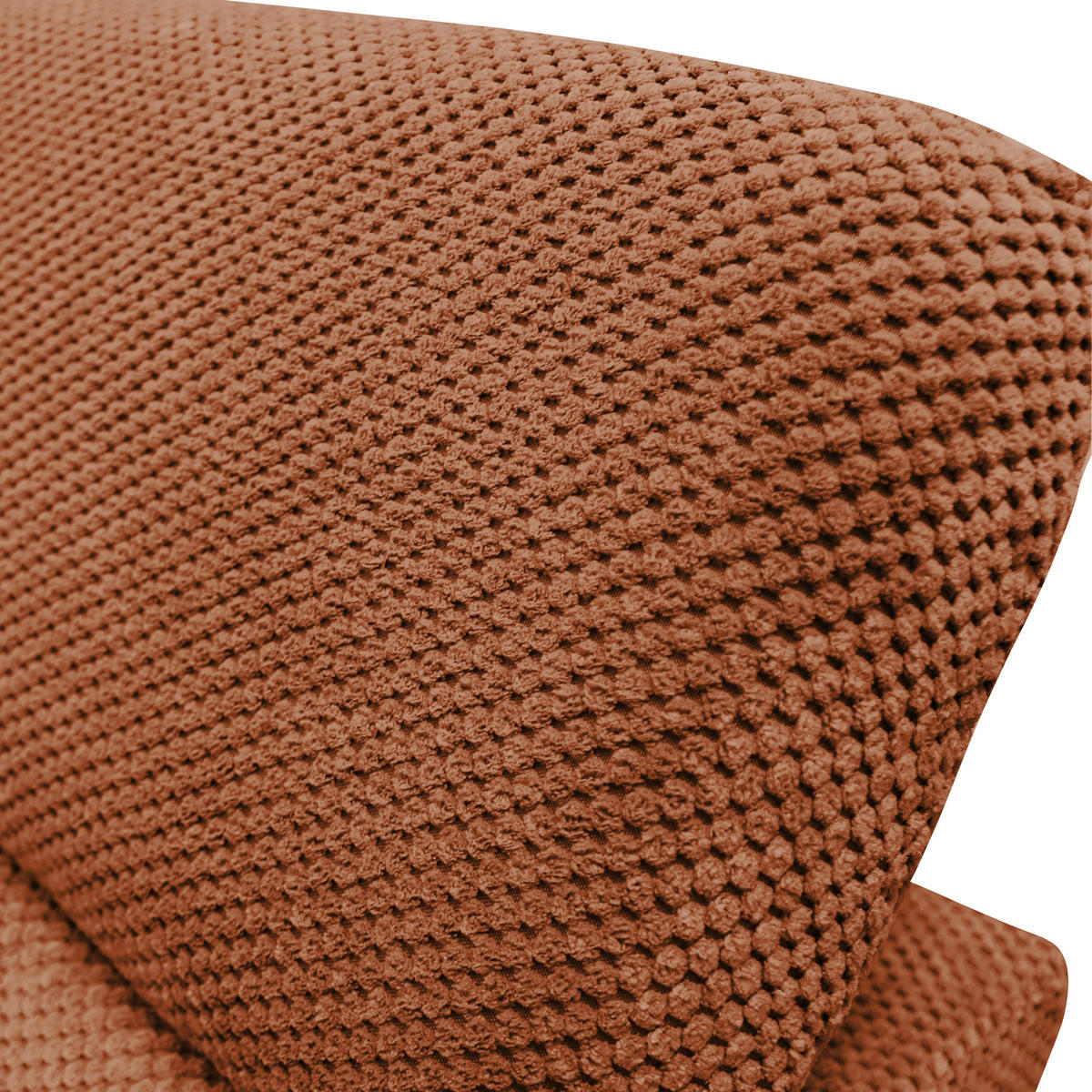 ECKSOFA OMEGA in Chenille Rot  280/186 cm  - Rot/Schwarz, Design, Textil/Metall (280/186cm) - MID.YOU