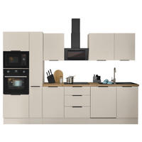 KÜCHENBLOCK MULTAN  in Kaschmir  - Kaschmir/Schwarz, Basics, Holzwerkstoff/Metall (310/211/60cm) - Carryhome
