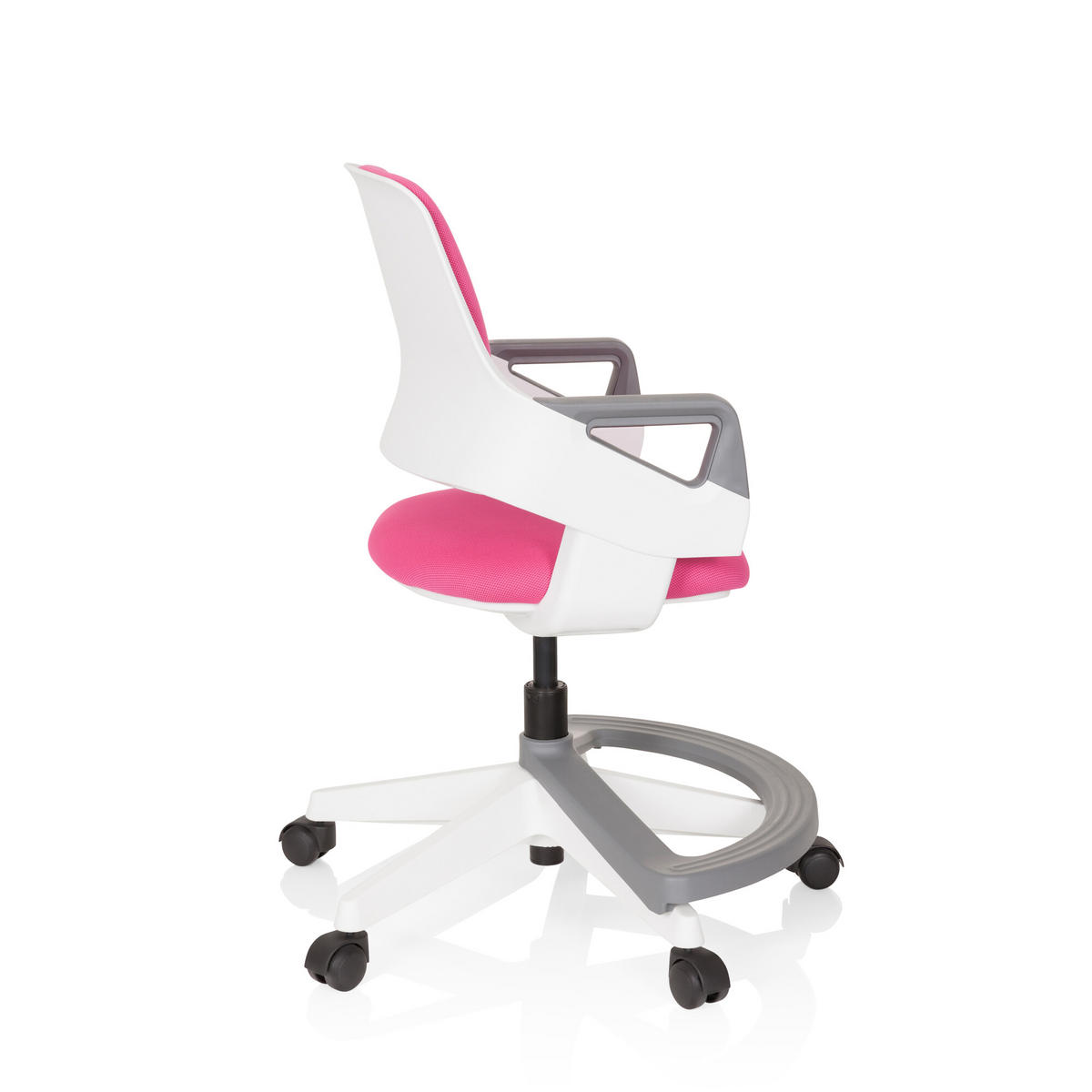 MLADINSKI VRTLJIVI STOL umetna masa pink  - pink/bela, Basics, umetna masa (53/80-93/60cm) - MID.YOU