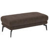 HOCKER in Textil Braun  - Schwarz/Braun, Design, Textil/Metall (132/45/68cm) - Beldomo Style