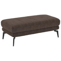 HOCKER in Textil Braun  - Schwarz/Braun, Design, Textil/Metall (132/45/68cm) - Beldomo Style