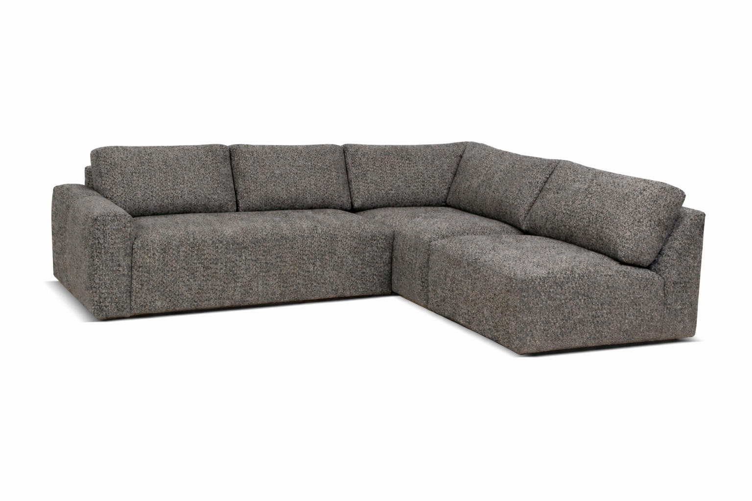 ECKSOFA MAZA Grau  - Schwarz/Grau, Design, Textil (275/237cm) - Livetastic