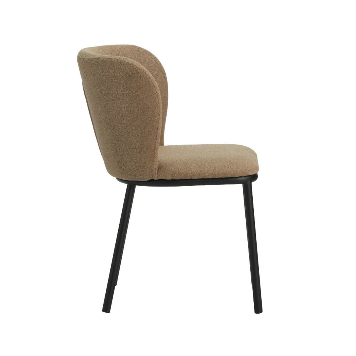 SADA STOLIČIEK 2 kus - sivohnedá/čierna, Modern, kov/textil (52/80/44cm) - MID.YOU