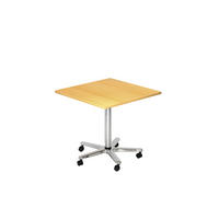STEHTISCH 80/80/72-114 cm  - Chromfarben/Buchefarben, KONVENTIONELL, Holzwerkstoff/Metall (80/80/72-114cm) - Venda