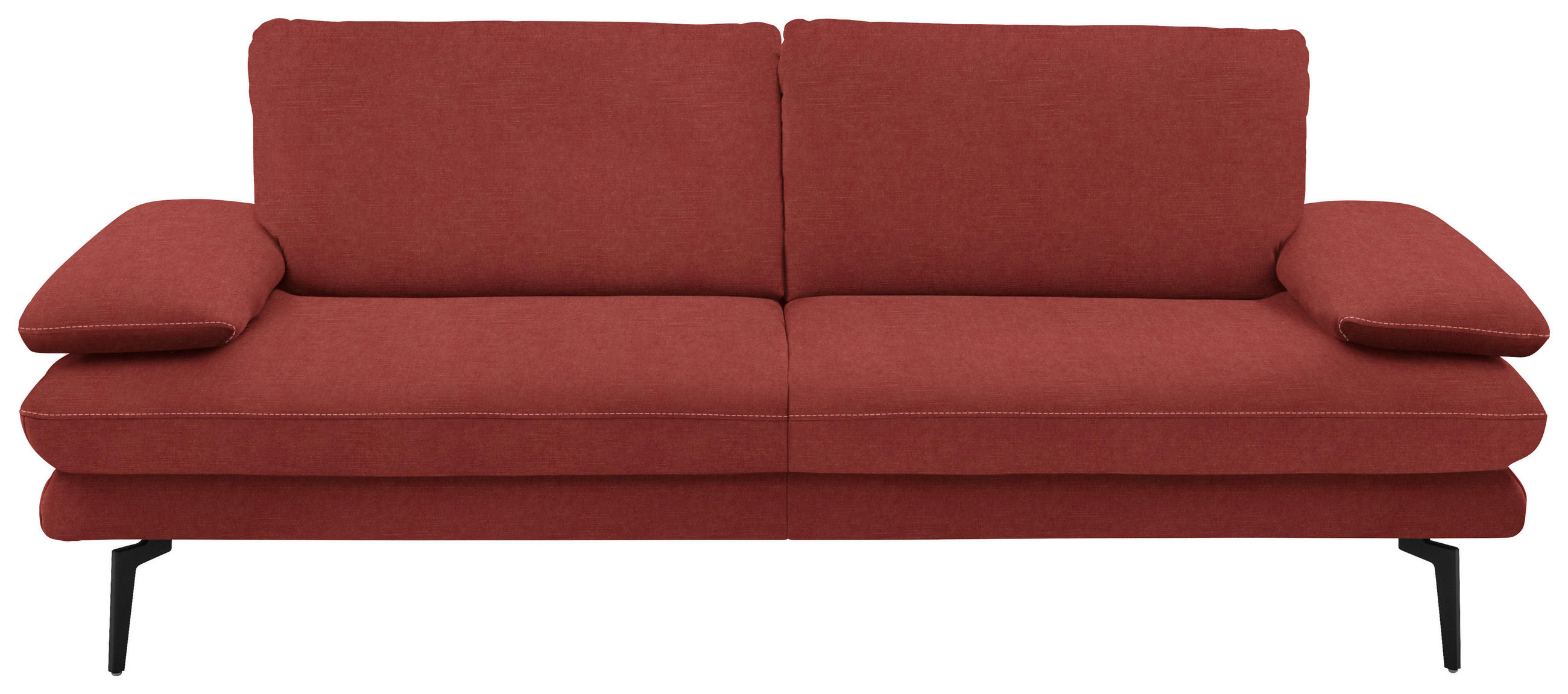 3-SITZER-SOFA in Velours Koralle  - Koralle/Beige, Design, Textil/Metall (222/89/104cm) - Dieter Knoll