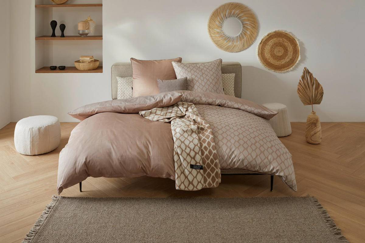 BETTWÄSCHESET Satin 160/210 cm  65 cm/100 cm  - Beige, Design, Textil (160/210cm) - Dieter Knoll