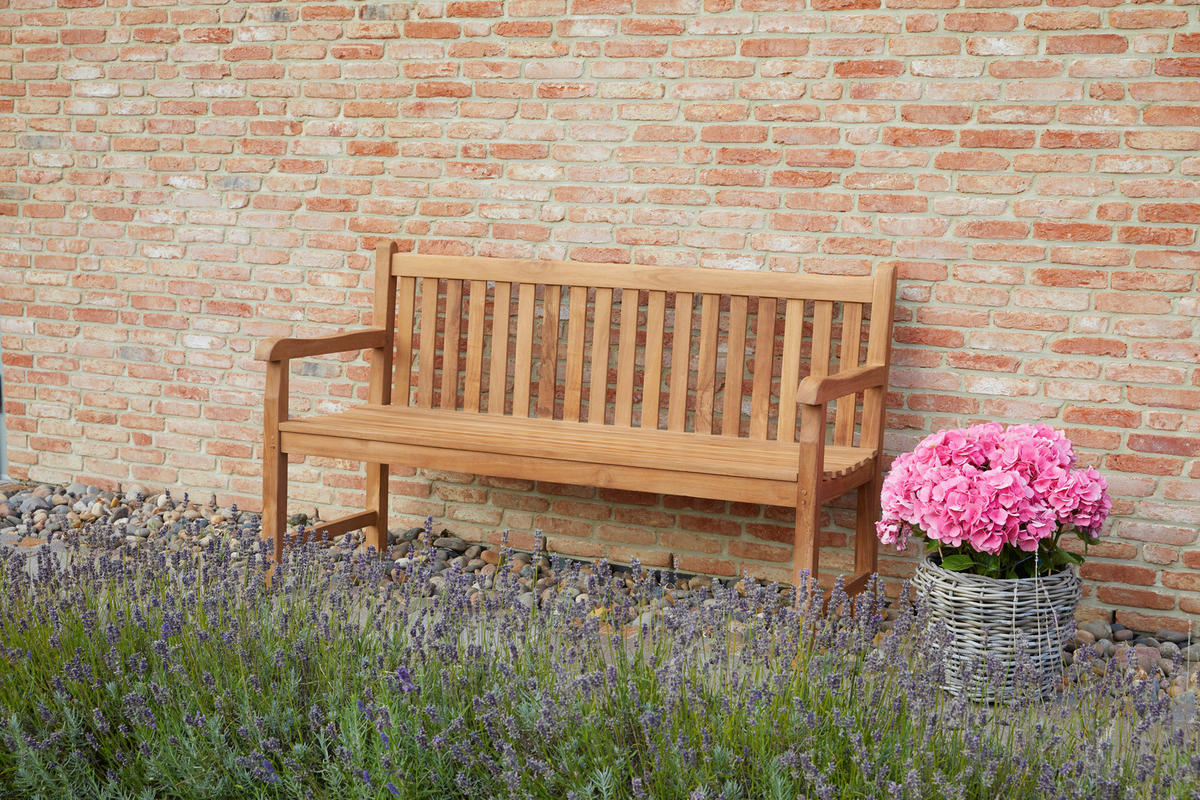 GARTENBANK 120/92/55 cm Teakholz   - Teakfarben, Natur, Holz (120/92/55cm) - Ambia Garden