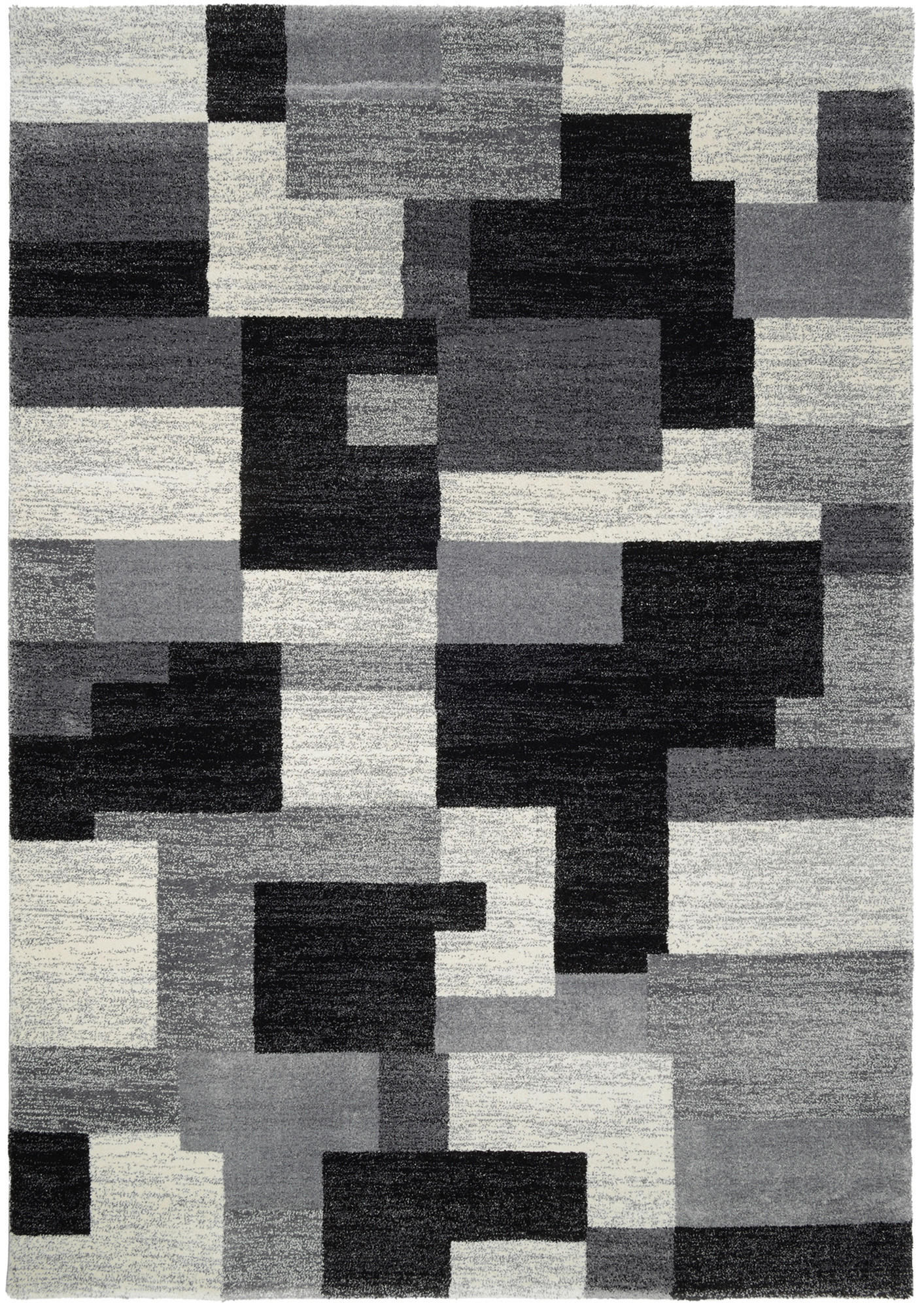Novel Webteppich Astor Grid Grau, Schwarz 240x290 cm