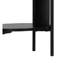 BEISTELLTISCH 44/44/44 cm Naturfarben, Schwarz rund  - Schwarz/Naturfarben, Trend, Holzwerkstoff/Metall (44/44/44cm) - Xora