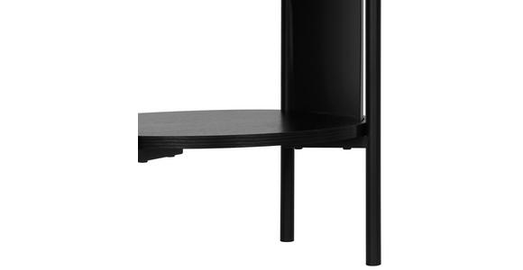 BEISTELLTISCH 44/44/44 cm Naturfarben, Schwarz rund - Schwarz/Naturfarben, Trend, Holzwerkstoff/Metall (44/44/44cm) - Xora