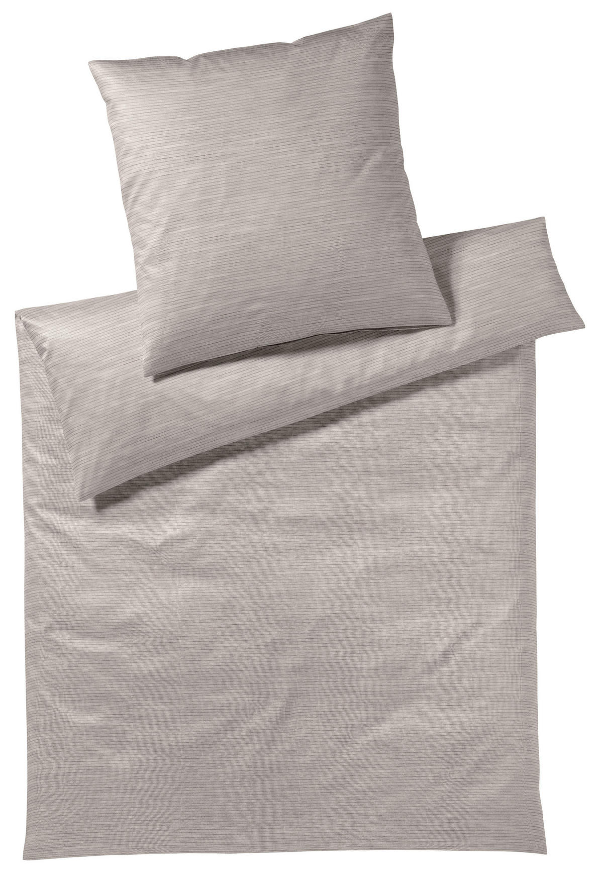 BETTWÄSCHESET Chamber Satin 160/210 cm  65 cm/100 cm  - Naturfarben, Basics, Textil (160/210cm) - Elegante