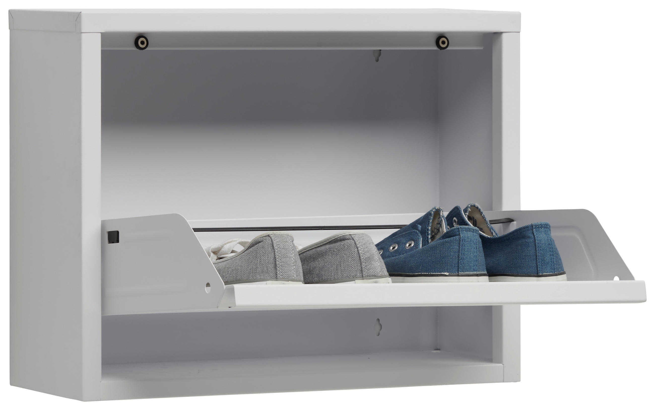 SCHUHKIPPER 50/37/15 cm  - Weiss, Basics, Metall (50/37/15cm) - Carryhome