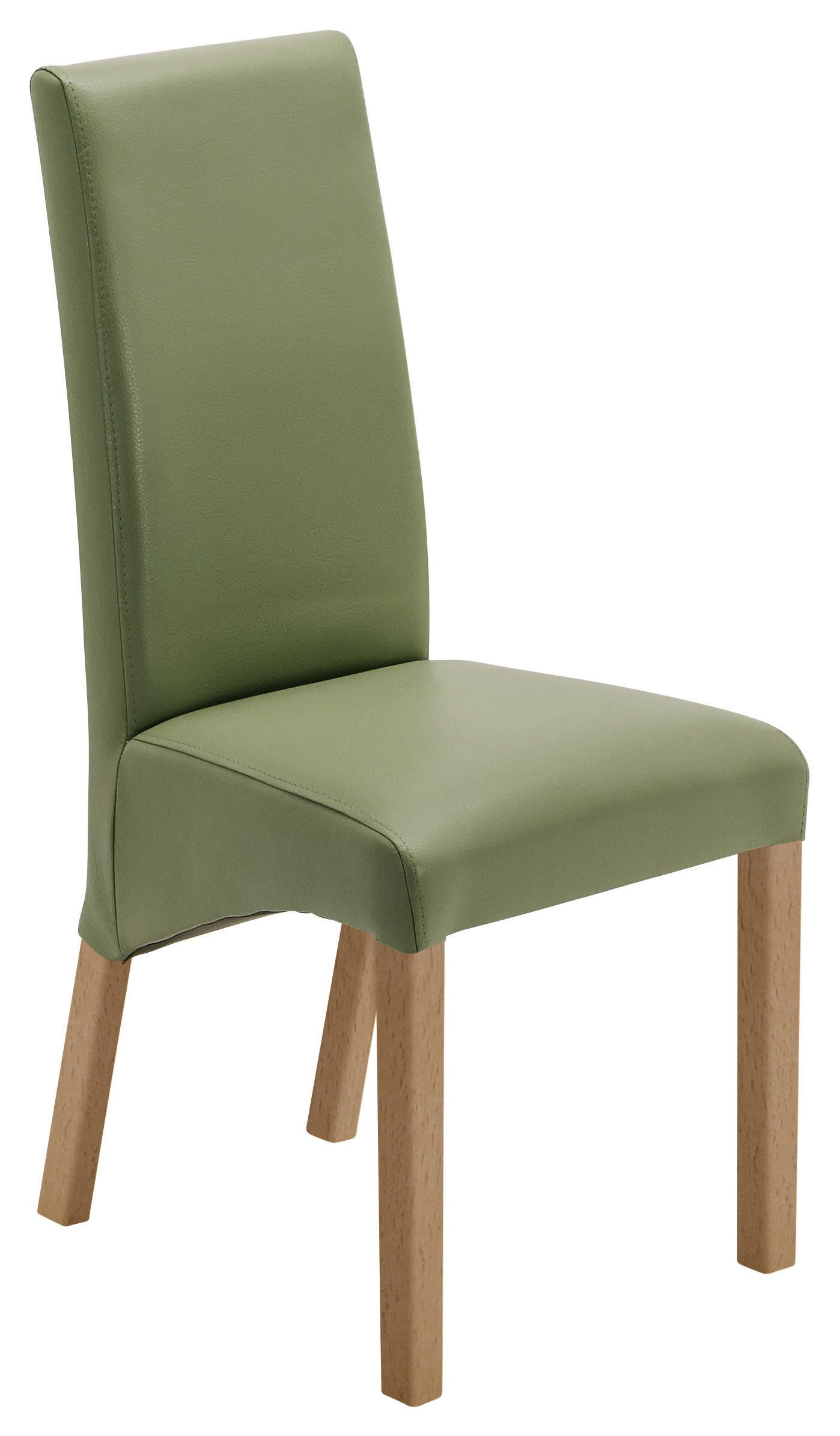 STUHL  Beinauswahl, Stoffauswahl Lederlook  Buchefarben, Dunkelgrün  - Dunkelgrün/Buchefarben, KONVENTIONELL, Holz/Textil (47/102/57cm) - Carryhome