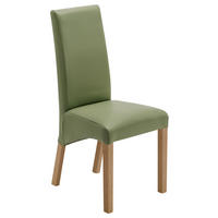 STUHL  Beinauswahl, Stoffauswahl Lederlook  Buchefarben, Dunkelgrün  - Dunkelgrün/Buchefarben, Konventionell, Holz/Textil (47/102/57cm) - Carryhome
