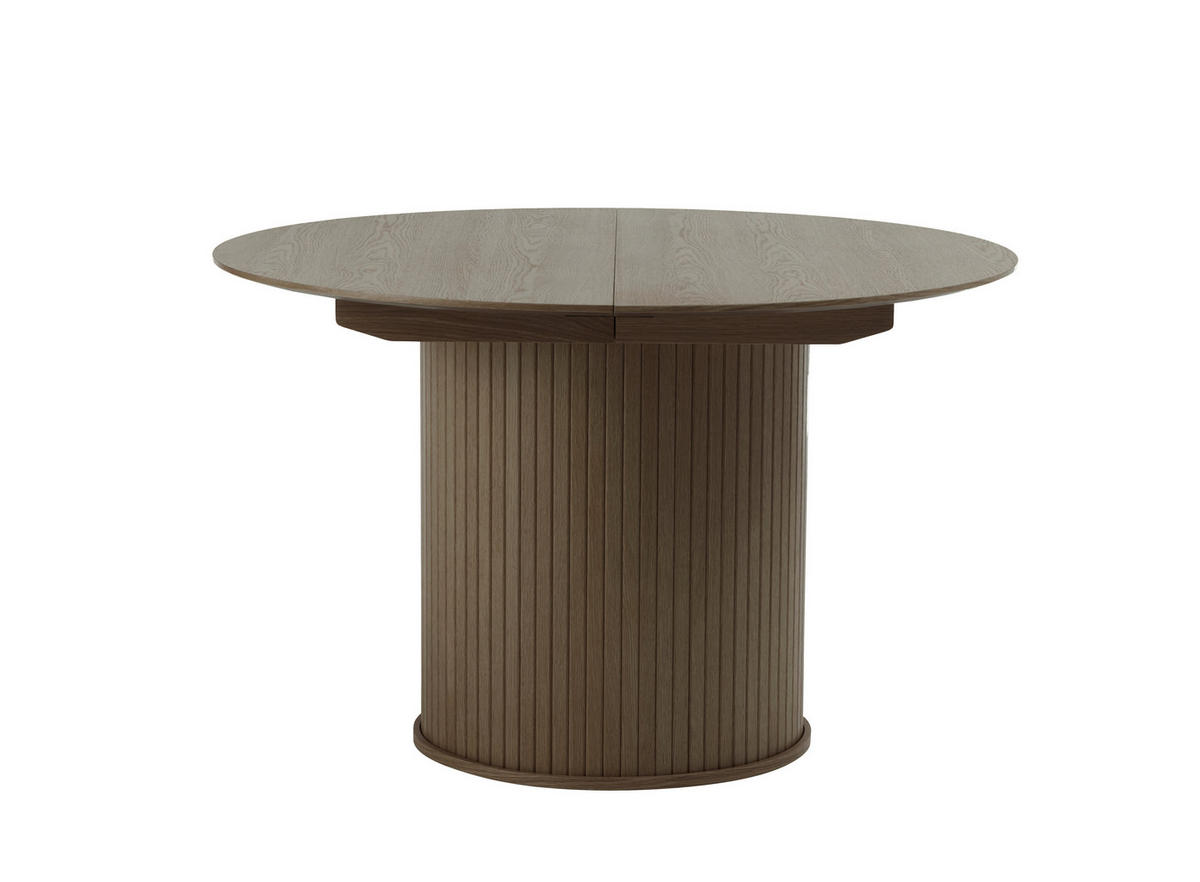 ESSTISCH Eichefarben, Dunkelbraun rund  ausziehbar  - Eichefarben/Dunkelbraun, Trend, Holzwerkstoff (120-167/120/75cm) - home24