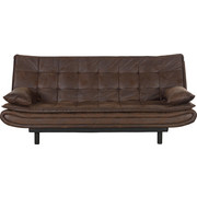 SCHLAFSOFA in Textil Dunkelbraun - Dunkelbraun/Schwarz, Design, Kunststoff/Textil (194/100/84cm) - Ti`me