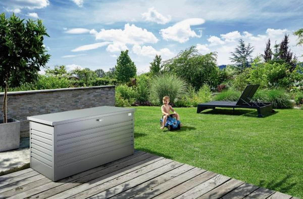 KISSENBOX - Grau, Basics, Metall (134/71/62cm) - Biohort