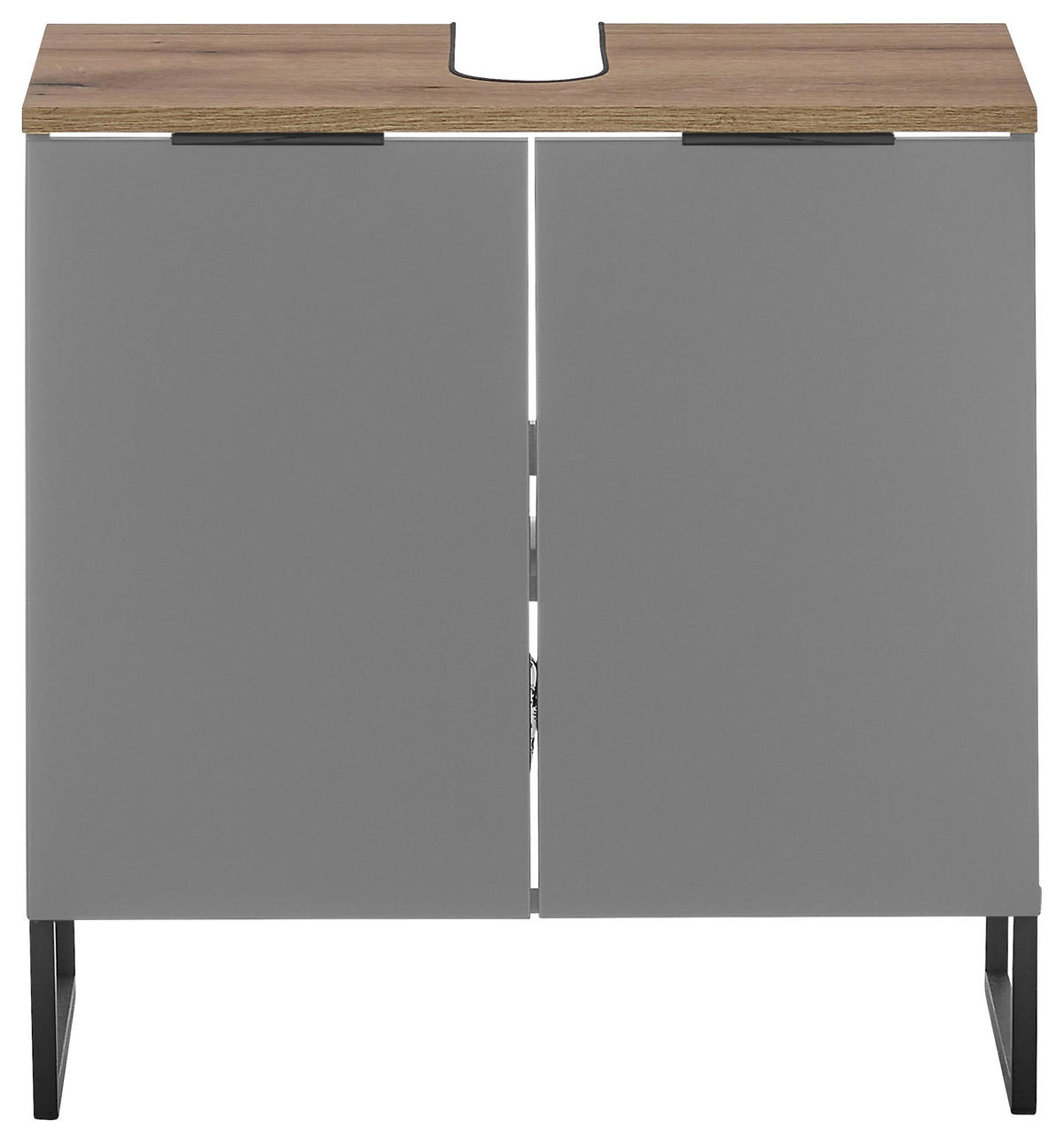 SKRINKA POD UMÝVADLO, sivá, farba duba - čierna/sivá, Konventionell, kov/kompozitné drevo (60/60/35cm) - Venda